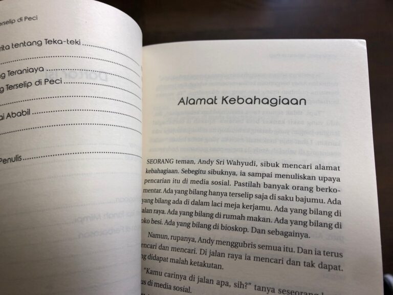 「短編小説を読む」講座の案内～Alamat Kebahagiaan～